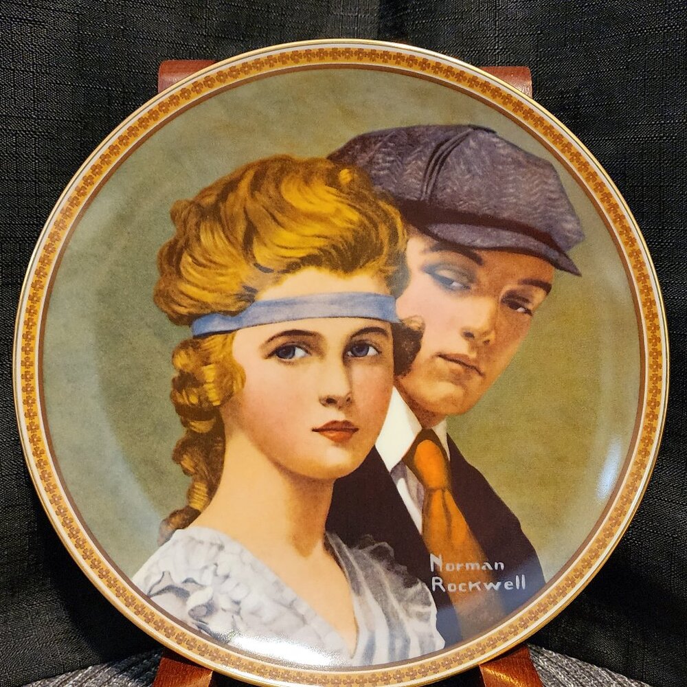 Meeting On the Path - Norman Rockwell Collectable Plate VTG